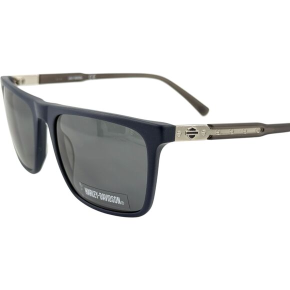 Harley Davidson HD0934X Mens Plastic Sunglass 91A Matte Blue 55-19 w Case - Picture 2 of 5